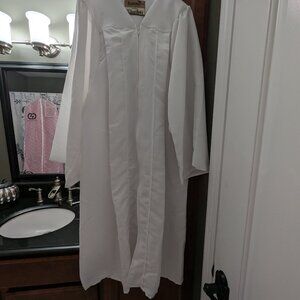 White Graduation gown
